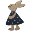 Królik wielkanocny zawieszka drewniana blue