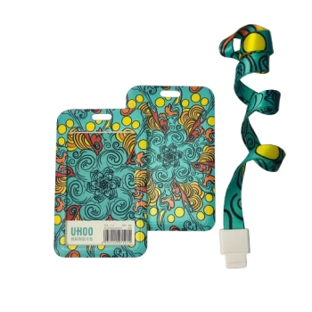 Identyfikator Etui Holder na kartę Smycz UHOO 7127 Blue Boho
