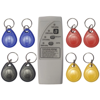 CZYTNIK PROGRAMATOR DUPLIKATOR RFID + 8 BRELOKÓW