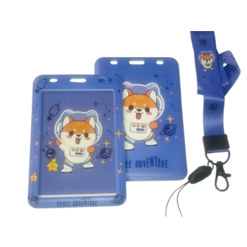 Identyfikator Etui Holder na kartę Smycz UHOO 7233 Blue Lisek