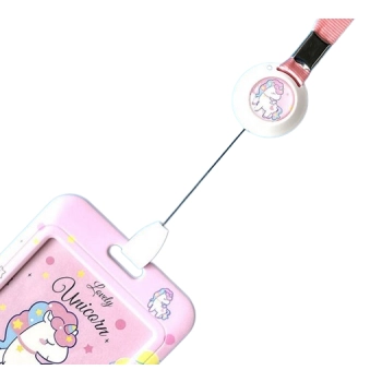 Identyfikator Etui Holder na kartę Smycz UHOO 7032 Lady Unicorn