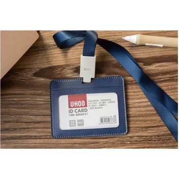 Identyfikator Etui Holder na kartę Smycz UHOO 6809 Navy Blue