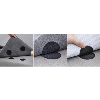 RZEP SAMOPRZYLEPNY DYWAN OBRUS SOFA 6 szt. BLACK