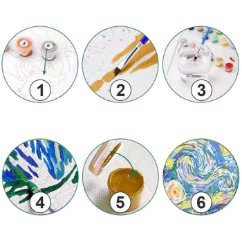 OBRAZ DO MALOWANIA PO NUMERACH Z RAMĄ 40X50 NR 7416