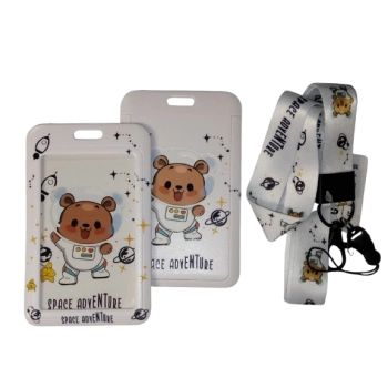 Identyfikator Etui Holder na kartę Smycz UHOO 7132 Miś