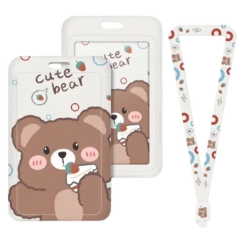 Identyfikator Etui Holder na kartę Smycz UHOO 7148 Cute Bear