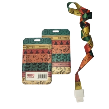 Identyfikator Etui Holder na kartę Smycz UHOO 7127 Christmas Boho