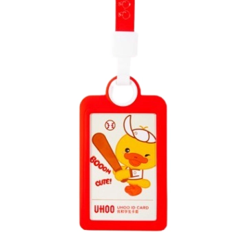 Identyfikator Etui Holder na kartę Smycz UHOO 6120 Duckbill pion RED